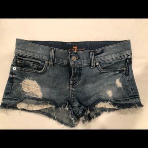7 for all mankind - denim shorts - EUC